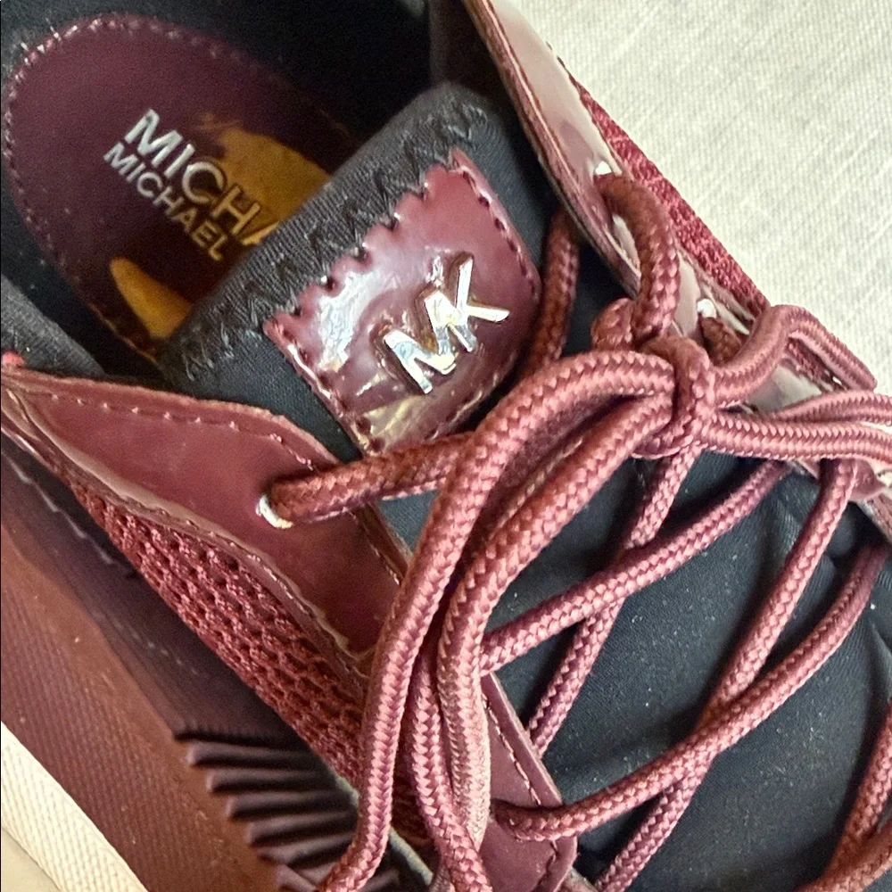 Michael Kors Burgundy and Black Women's Sneakers - Picture 2 of 8